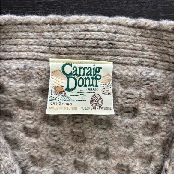 Women’s Vintage Carraig Donn Wool Cardigan Cable Knit Sweater Size L - Picture 4 of 5